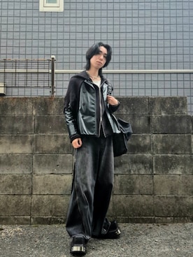 「アイテム（ウォレットチェーン）」を使った、kireiraさん（メンズ・167cm）の秋コーディネート