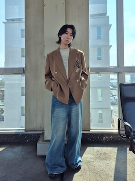 「アイテム（ローファー）」を使った、kireiraさん（メンズ・167cm）の夏コーディネート