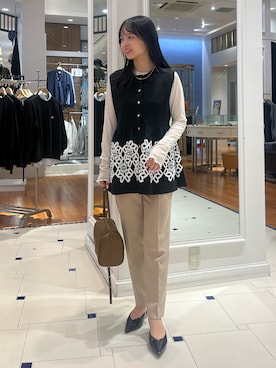 「オンオフ兼用」｜「アイテム（バッグ）」を使った、katoさん（レディース・153cm）の秋コーディネート