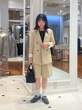 「オンオフ兼用」｜「アイテム（バッグ）」を使った、katoさん（レディース・153cm）の秋コーディネート