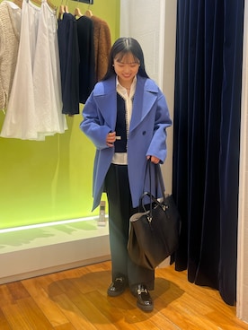 「アイテム（ダッフルコート）」を使った、katoさん（レディース・153cm）の秋コーディネート