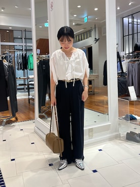 「オンオフ兼用」｜「アイテム（バッグ）」を使った、katoさん（レディース・153cm）の秋コーディネート