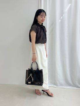 「NOLLEY’S Sophi（ノーリーズソフィ）のアイテム」を使った、katoさん（レディース・153cm）の夏コーディネート