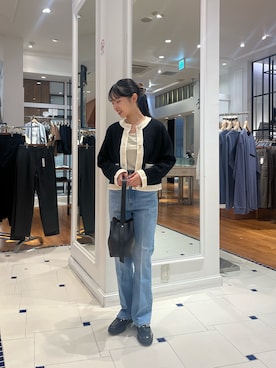 「ニットカーディガン」｜katoさん（レディース・153cm）の秋コーディネート