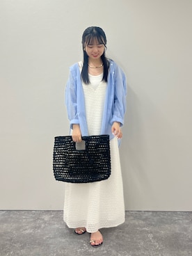 「白ワンピース」｜katoさん（レディース・153cm）の夏コーディネート