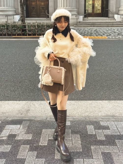 セール】シャギーポロネックニットトップス（ニット/セーター）｜CENEA