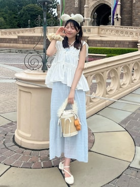 「アイテム（ハンドバッグ）」を使った、れいぴ🐥🍨さん（レディース・158cm・20代）の夏コーディネート