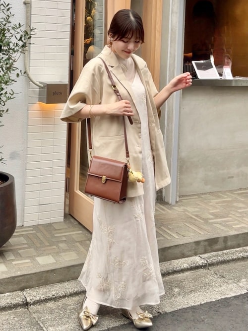 ★boohoo★ ビーズ ネックレス ディップ ヘム マキシ ワンピース セール】【S・Mサイズ展開】シアー刺繍キャミワンピース