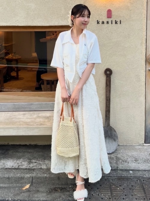 LANCEL - ランセル カゴ バッグ 白 ラタンバッグ 籐バッグ