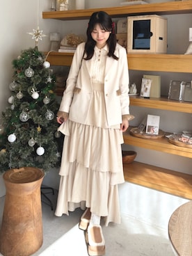 「アイテム（テーラードジャケット）」を使った、れいぴ🐥🍨さん（レディース・158cm）の秋コーディネート