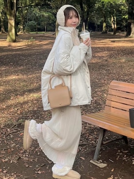 「アイテム（ダウンジャケット/コート）」を使った、れいぴ🐥🍨さん（レディース・158cm）の秋コーディネート