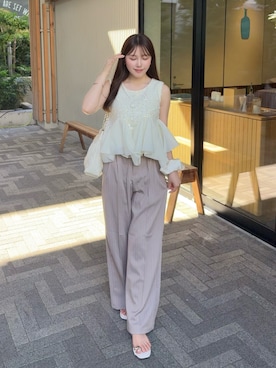 「menue（メヌエ）のアイテム」を使った、れいぴ🐥🍨さん（レディース・158cm）の夏コーディネート