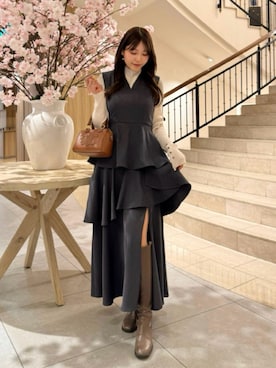 「CELINE（セリーヌ）のアイテム（バッグ）」を使った、れいぴ🐥🍨さん（レディース・158cm）の春コーディネート