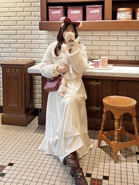 「アイテム（レッグウェア）」を使った、れいぴ🐥🍨さん（レディース・158cm・20代）の冬コーディネート