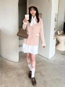 「アイテム（ジャケット/アウター）」を使った、れいぴ🐥🍨さん（レディース・158cm・10代）の秋コーディネート
