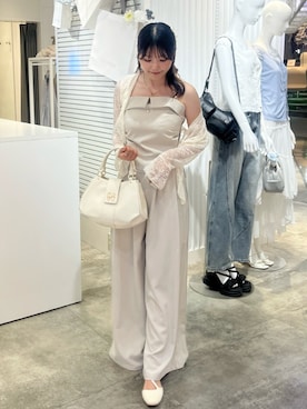 「アイテム（セットアップ）」を使った、れいぴ🐥🍨さん（レディース・158cm）の夏コーディネート