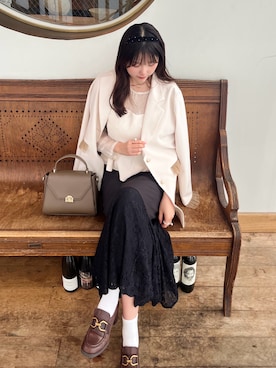 「アイテム（パンプス）」を使った、れいぴ🐥🍨さん（レディース・158cm・10代）の秋コーディネート