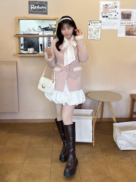 「アイテム（バッグ）」を使った、れいぴ🐥🍨さん（レディース・158cm）の冬コーディネート
