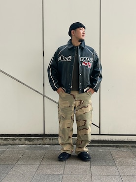 「アイテム（スタジャン）」を使った、はるとさん（メンズ・174cm）の秋コーディネート