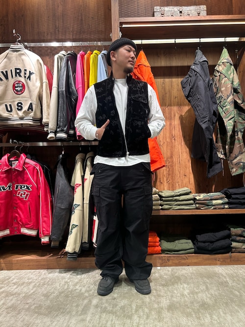 FLOCKING DENIM VEST / フロッキング デニムベスト / AVIREX