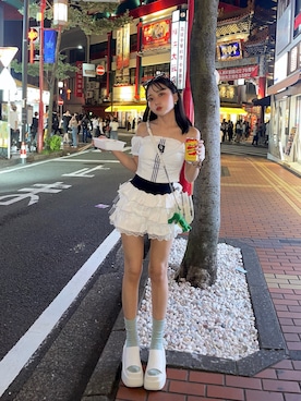 「アイテム（その他トップス）」を使った、𝑦𝑢𝑘𝑎 🦁さん（レディース・149cm）の秋コーディネート