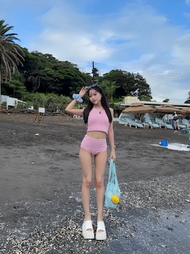 「EVRIS（エヴリス）のアイテム」を使った、𝑦𝑢𝑘𝑎 🦁さん（レディース・149cm）の夏コーディネート