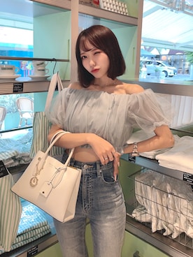 「EMODA（エモダ）のアイテム」を使った、𝑦𝑢𝑘𝑎 🦁さん（レディース・149cm）の夏コーディネート