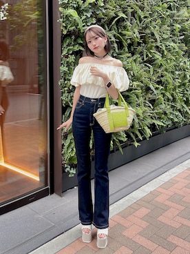 「アイテム（ピアス（両耳用））」を使った、𝑦𝑢𝑘𝑎 🦁さん（レディース・149cm）の夏コーディネート