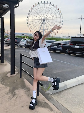 「no brand（ノーブランド）のアイテム」を使った、𝑦𝑢𝑘𝑎 🦁さん（レディース・149cm）の夏コーディネート