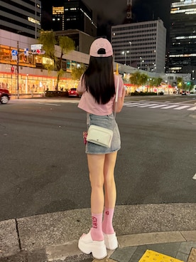 「Calvin Klein（カルバン・クライン）のアイテム」を使った、𝑦𝑢𝑘𝑎 🦁さん（レディース・149cm）の夏コーディネート