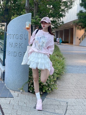 「アイテム（レッグウォーマー）」を使った、𝑦𝑢𝑘𝑎 🦁さん（レディース・149cm）の秋コーディネート