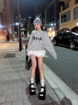 「アイテム（ニットキャップ/ビーニー）」を使った、𝑦𝑢𝑘𝑎 🦁さん（レディース・149cm）の秋コーディネート