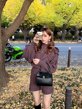 「アイテム（ピアス（両耳用））」を使った、𝑦𝑢𝑘𝑎 🦁さん（レディース・149cm）の秋コーディネート