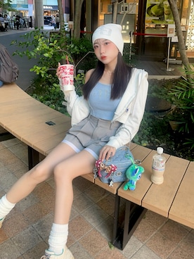 「GYDA（ジェイダ）のアイテム」を使った、𝑦𝑢𝑘𝑎 🦁さん（レディース・149cm）の春コーディネート
