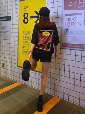 「アイテム（キャップ）」を使った、𝑦𝑢𝑘𝑎 🦁さん（レディース・149cm）の夏コーディネート