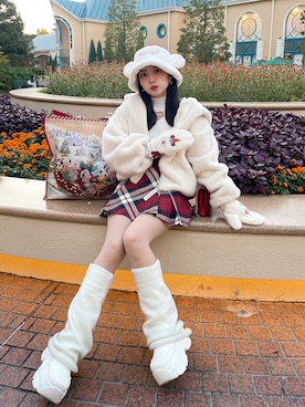 「アイテム（手袋）」を使った、𝑦𝑢𝑘𝑎 🦁さん（レディース・149cm）の冬コーディネート