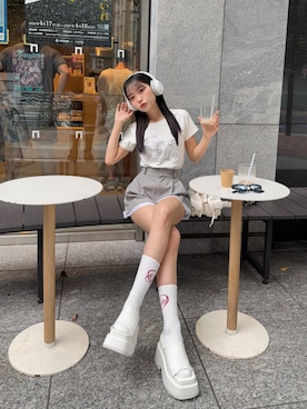 「GYDA（ジェイダ）のアイテム」を使った、𝑦𝑢𝑘𝑎 🦁さん（レディース・149cm）の夏コーディネート