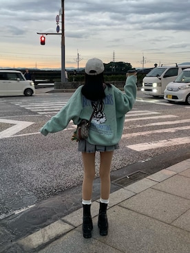 「アイテム（デニムスカート）」を使った、𝑦𝑢𝑘𝑎 🦁さん（レディース・149cm）の秋コーディネート