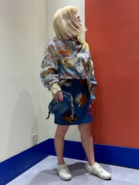 「Desigual（デシグアル）のアイテム（スカート）」を使った、Desigual ディアモール STAFFさん（レディース・151cm）の冬コーディネート