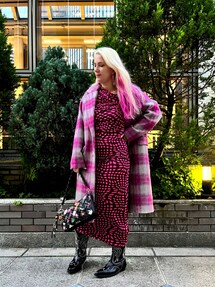 Desigual（デシグアル）の「チェック柄 オーバーサイズ ウール