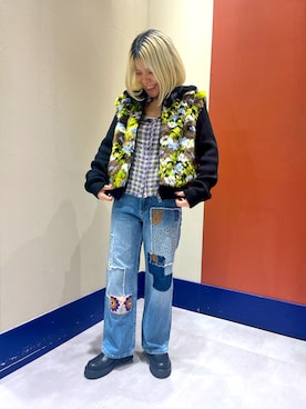 「Desigual（デシグアル）のアイテム（その他アウター）」を使った、Desigual ディアモール STAFFさん（レディース・151cm）の秋コーディネート