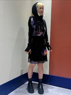 「Desigual（デシグアル）のアイテム（ブーツ）」を使った、Desigual ディアモール STAFFさん（レディース・151cm）の秋コーディネート