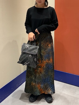 「アイテム（ワンピース/ドレス、グリーン系）」を使った、Desigual ディアモール STAFFさん（レディース・161cm）の秋コーディネート