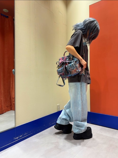 セール】グラフィティプリントリボンバックパック リュック