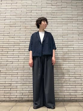 「アイテム（その他アウター）」を使った、岩部恵さん（レディース・168cm）の夏コーディネート