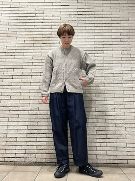 「ニットカーディガン」｜いわぶさん（レディース・168cm）の秋コーディネート