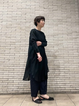 「アイテム（ワンピース/ドレス）」を使った、岩部恵さん（レディース・168cm）の夏コーディネート