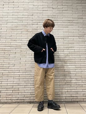 「アイテム（ノーカラージャケット）」を使った、いわぶさん（レディース・168cm）の秋コーディネート