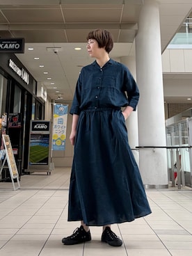 「リネン」｜いわぶさん（レディース・168cm）の春コーディネート