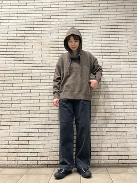 「アイテム（マフラー）」を使った、いわぶさん（レディース・168cm）の秋コーディネート